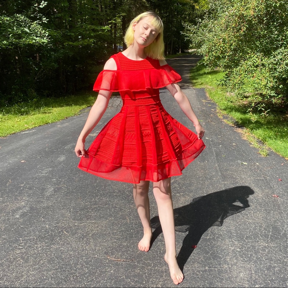 Maje Rosalie Dress NWT in Red